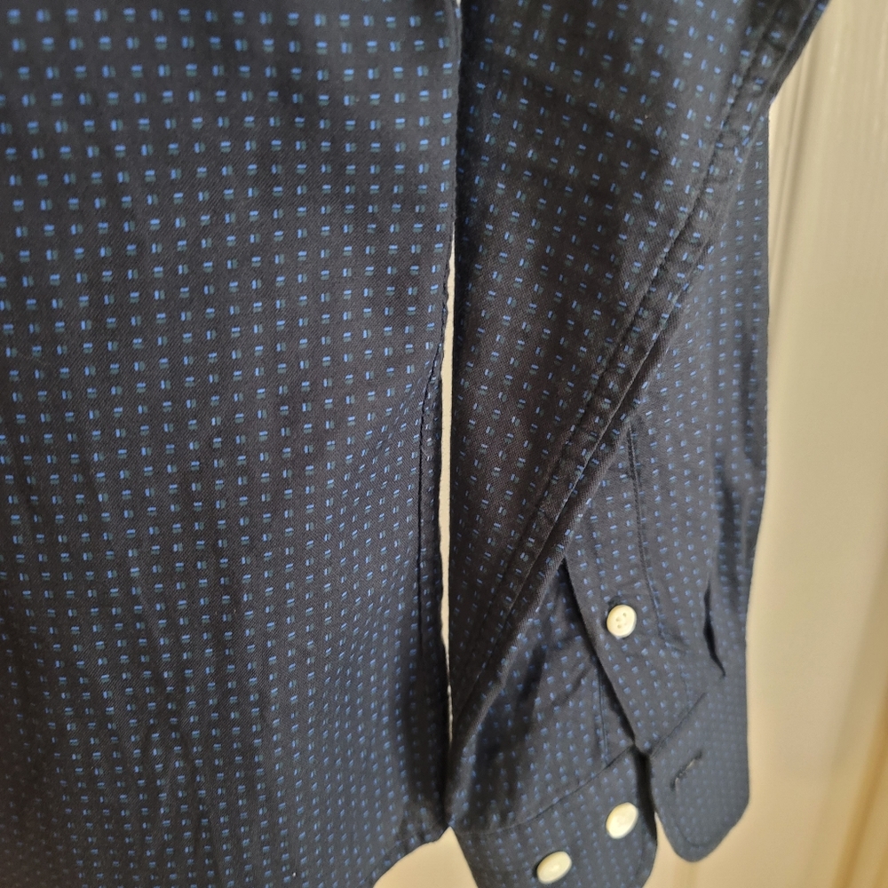 Gant Button Up Black With Blue Pattern Shirt 15 - image 3